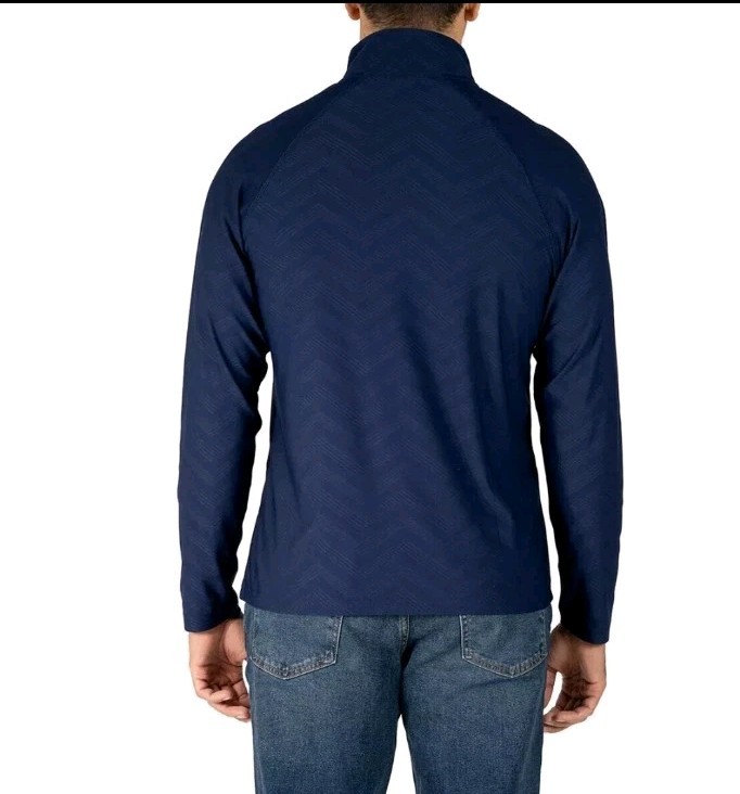Gerry Men's Active Quarter Zip Regular Fit Top, Blue, Size M gallery