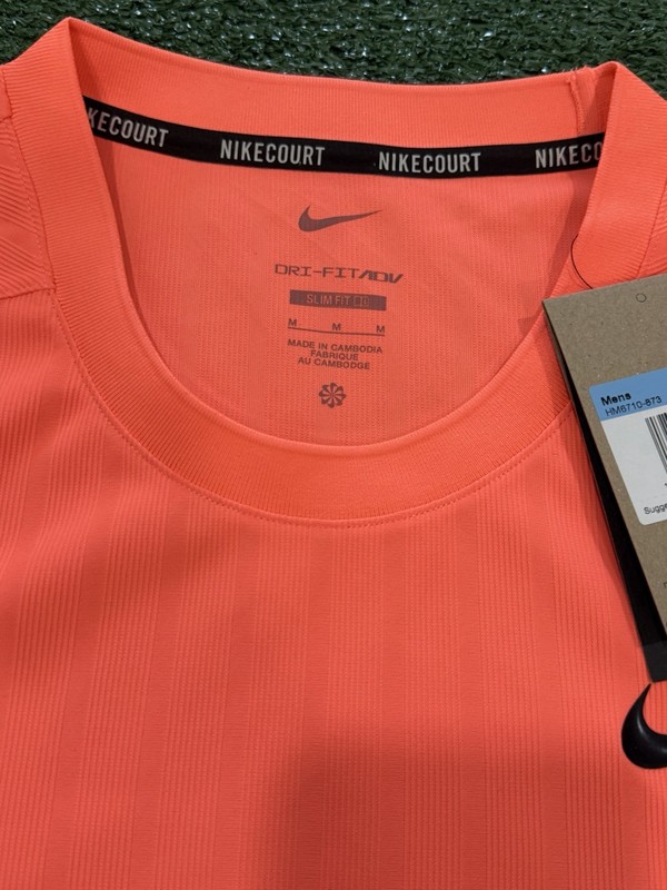 Nike Court Dri-FIT ADV Tennis Slam T-Shirt - Bright Mango - HM6710 873 - Medium gallery