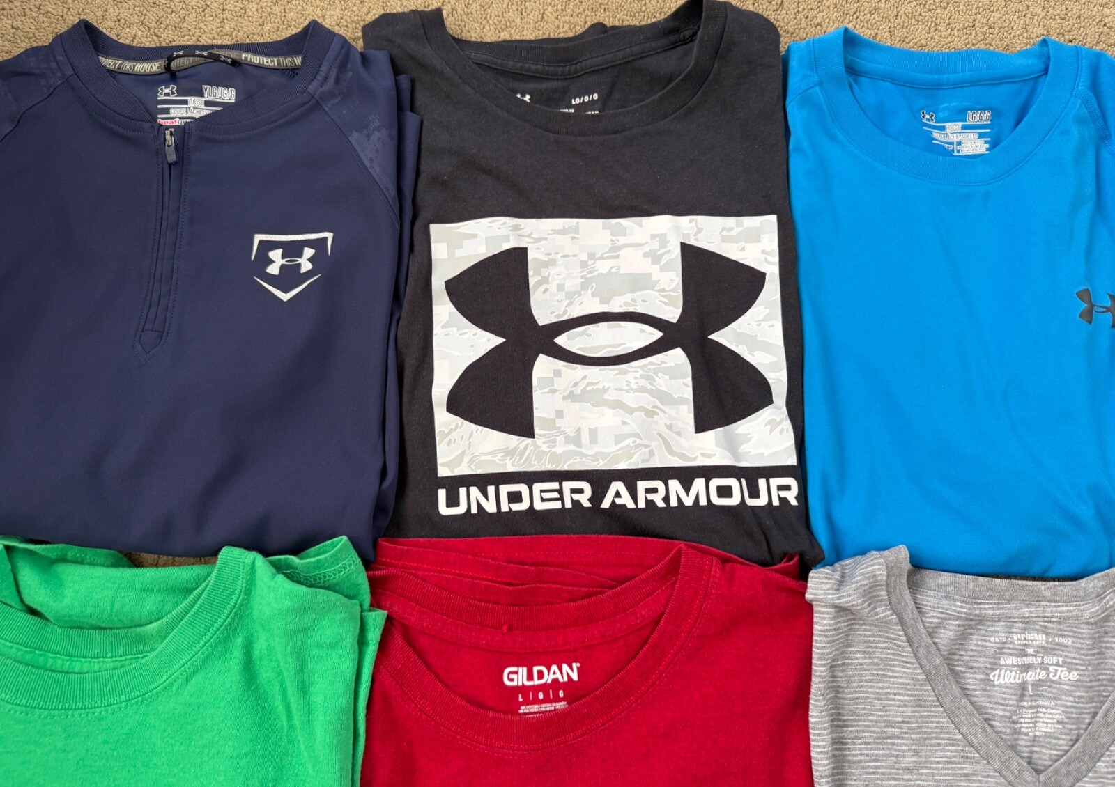 Men's Summer Shirts and Shorts Size Large Under Armour Adidas Urban Mens gallery