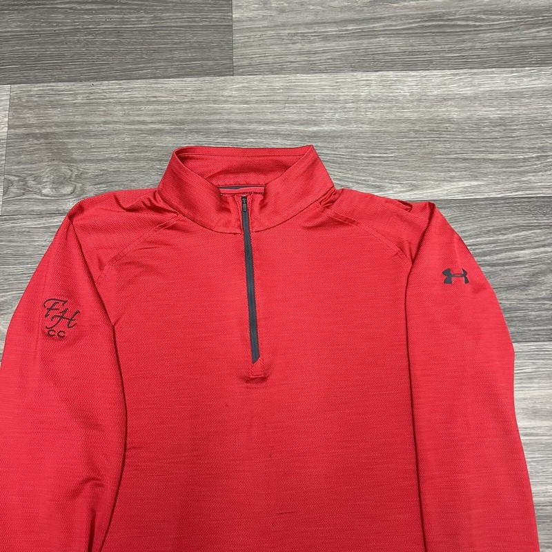 Under Armour Golf Sweatshirt Men Large Red Country Club Long Sleeve Performance gallery