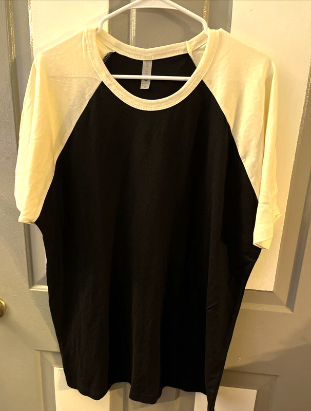 Next Level 6051 Unisex 3/4-Sleeve Raglan Triblend Colorblock T-Shirt BlackXL New gallery
