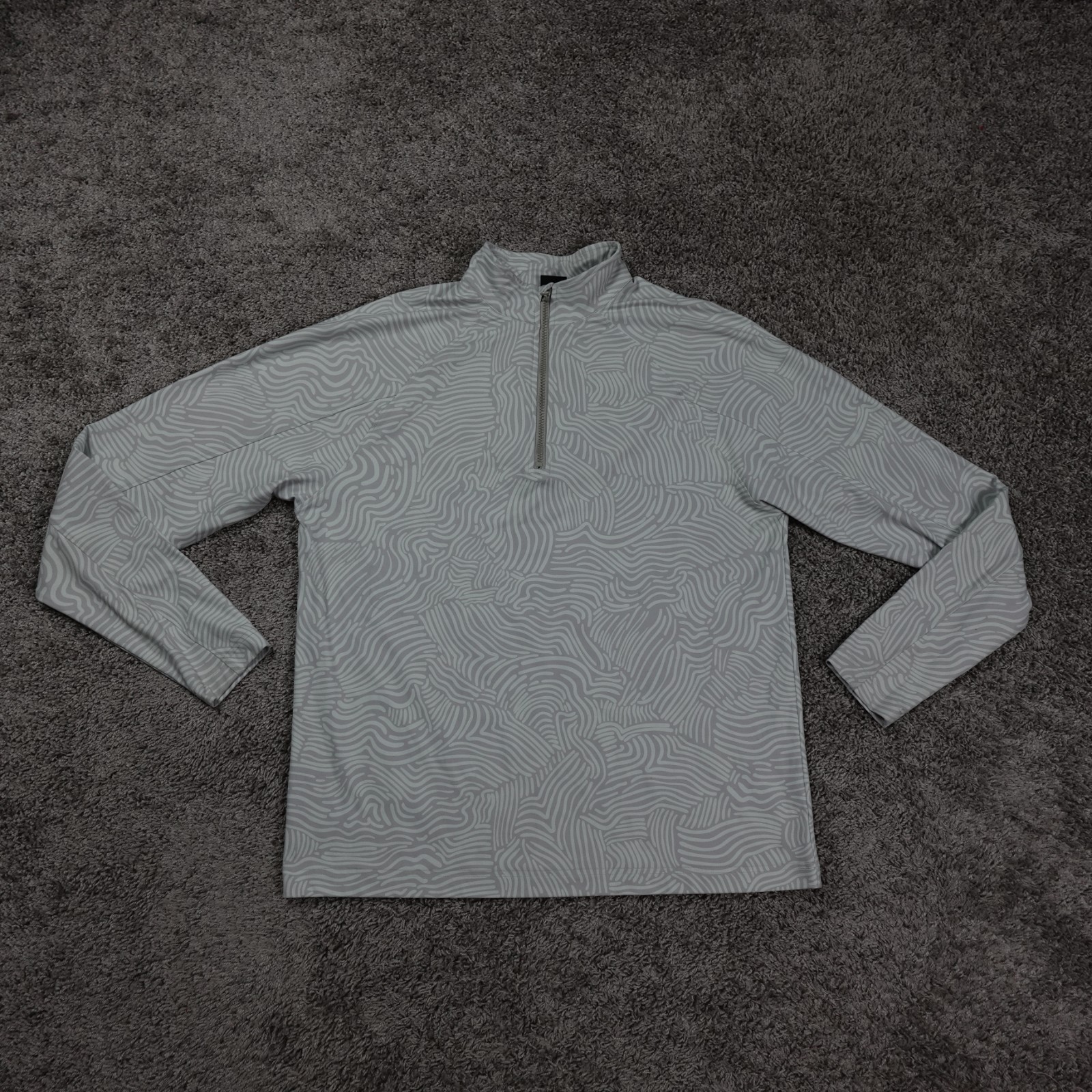 Sunday Swagger 1/4 Zip Pullover Mens Medium Ivory Cream Golf Sweater gallery