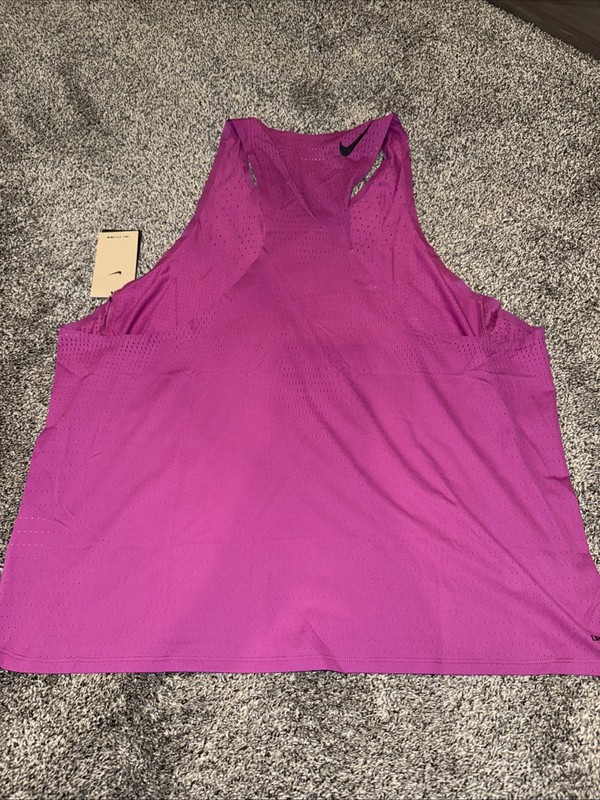 Nike Aeroswift Dri-Fit ADV Running Singlet Hot Fuchsia FN4231-518 Mens Size 2XL gallery