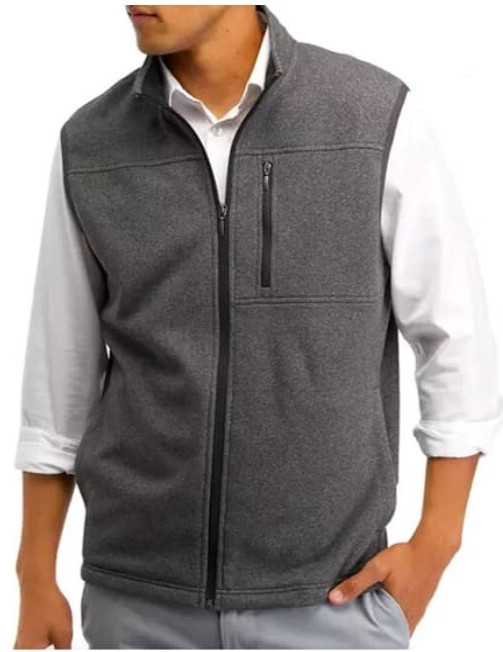 IZOD Men's Sweater Fleece Vest Light Grey Heather Medium $70 gallery