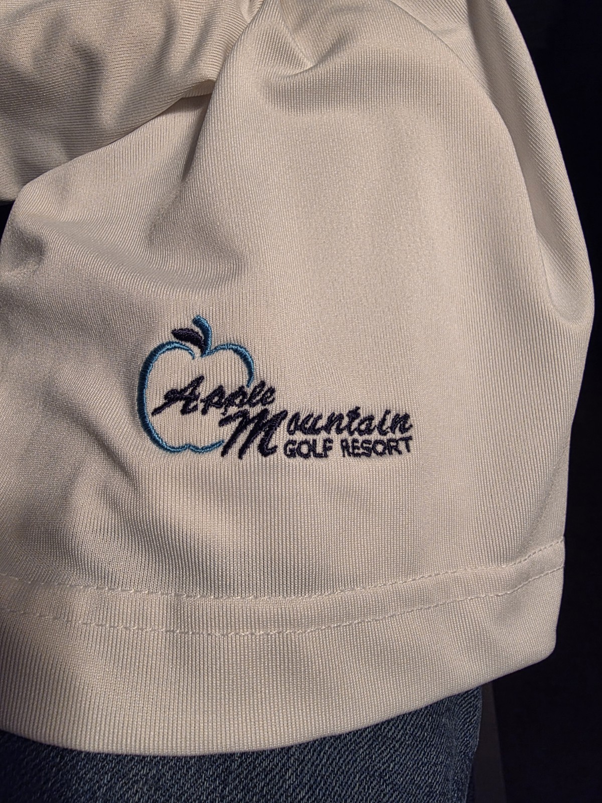 Page & Tuttle White/Blue/Grey Striped Golf Polo Shirt Mens Large - AMGR Logo gallery