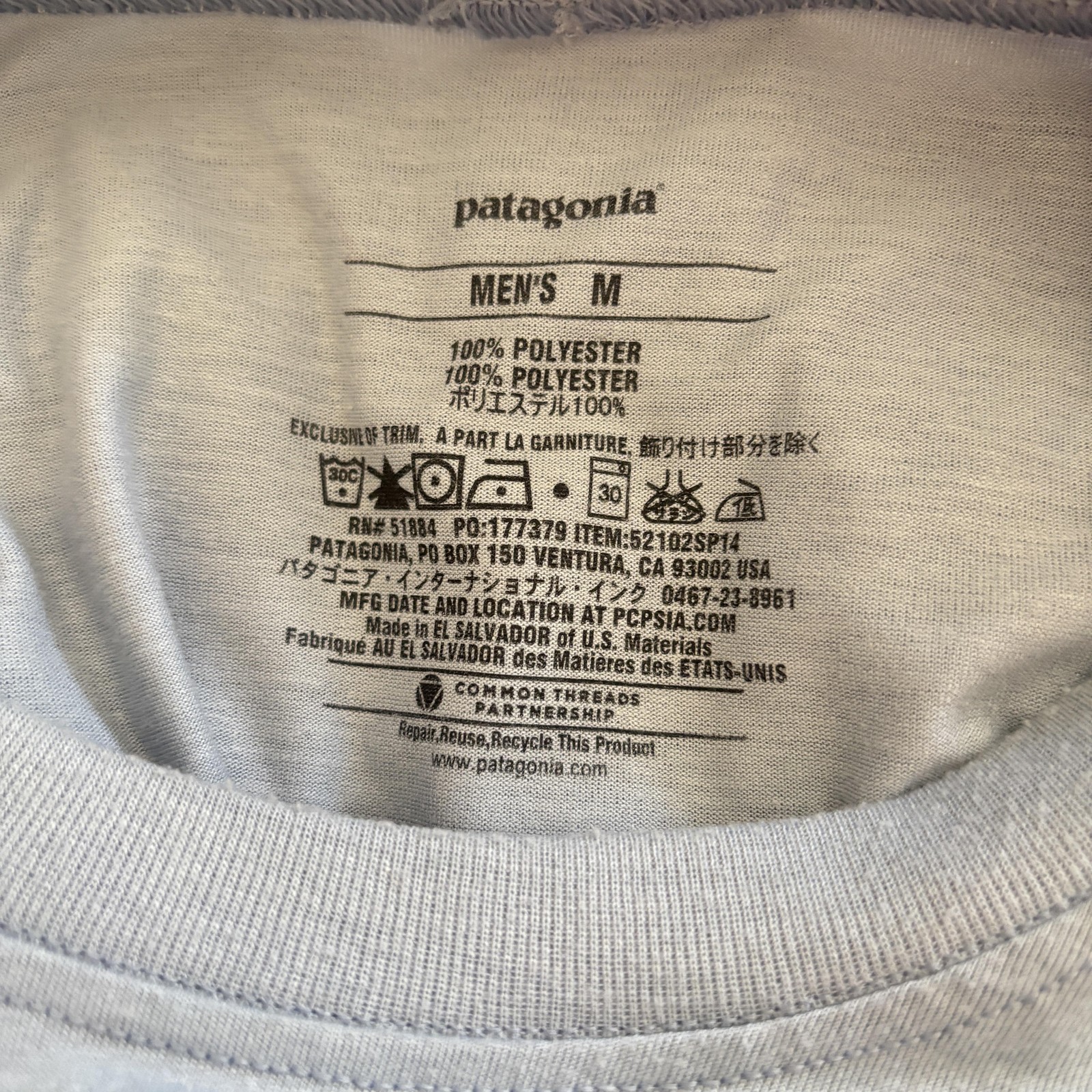 Patagonia Flying Fish Long Sleeve T Shirt Mens M Blue Graphic Tee Fishing gallery