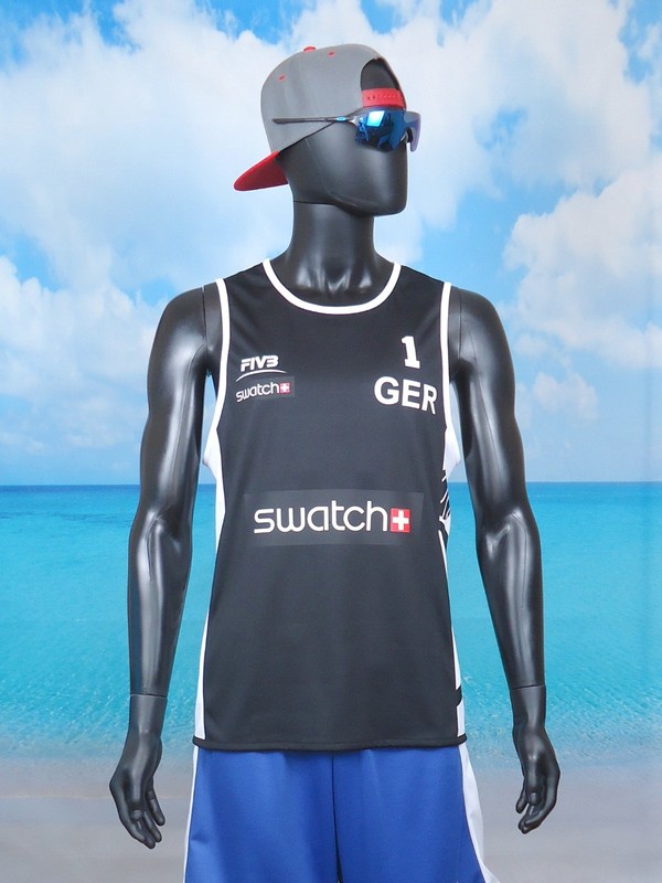 Custom Beach Volleyball Jersey Black/White Size S, M, L, XL, 2XL New gallery
