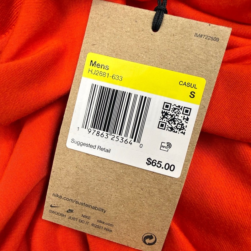 Nike ACG 'Goat Rocks' UV Protection Men's Small T-Shirt Orange HJ2881-633 gallery