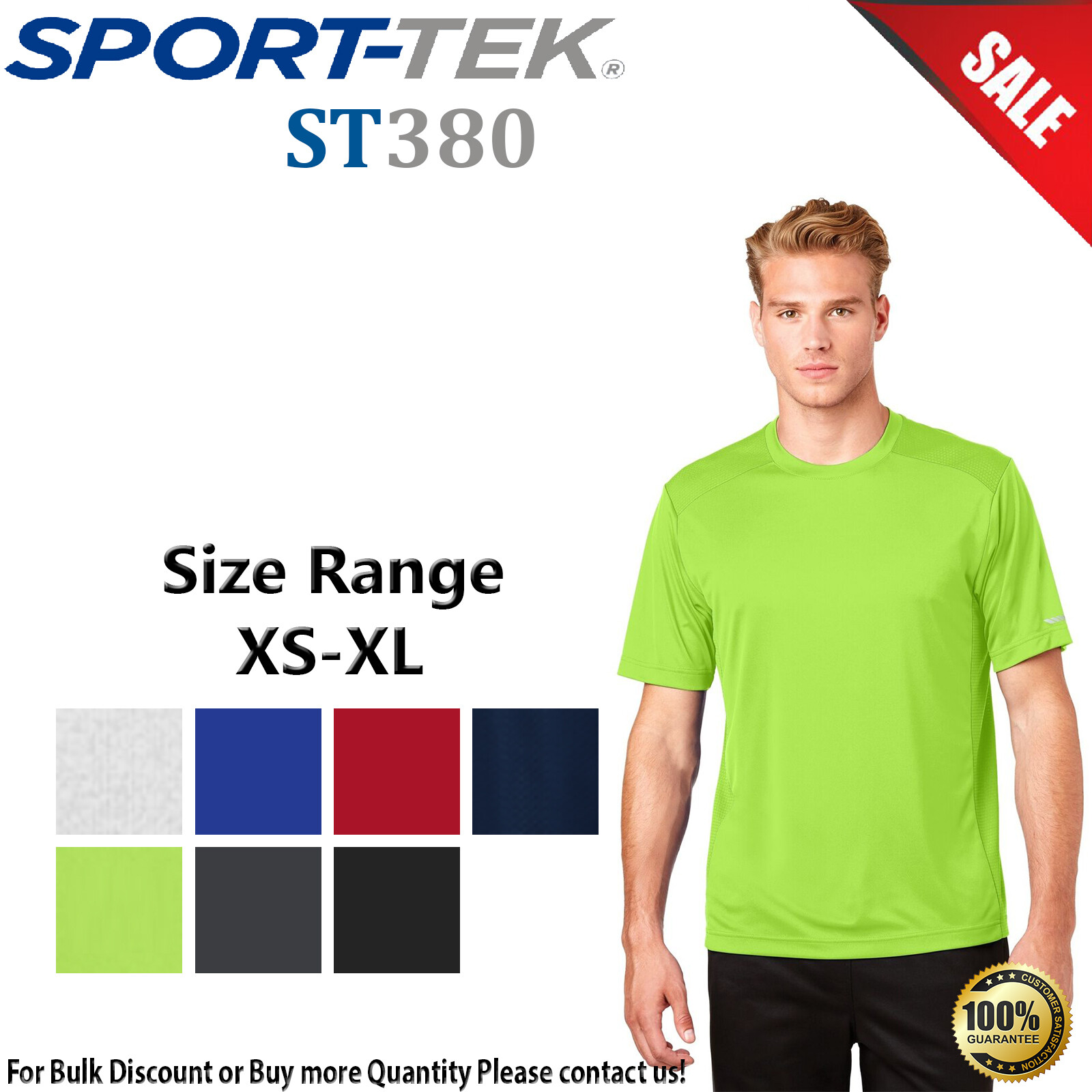 Sport-Tek Mens Short Sleeve PosiCharge Elevate Crew Neck T-Shirt ST380 gallery