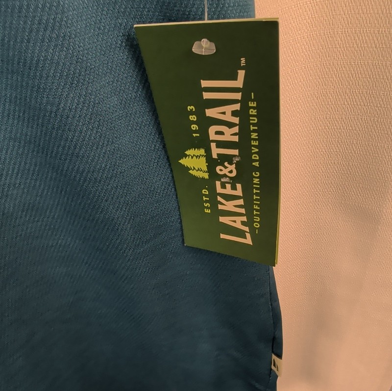 Lake & Trail Men's Recycled Polyester Tech Tee Quick Dry UPF 30 Blue L gallery