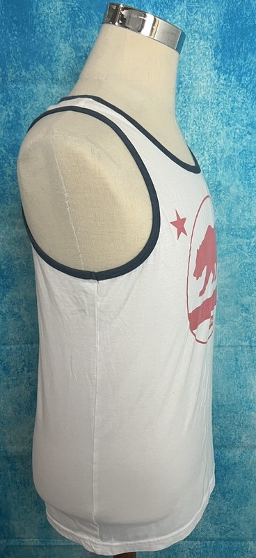 Levis Tank Top California Bear Graphic White Tank Top Sleeveless Shirt Medium gallery