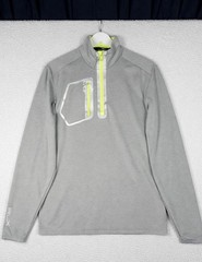 RALPH LAUREN RLX Performance Stretch Half Zip Pullover Gray – Neon Yellow -Small