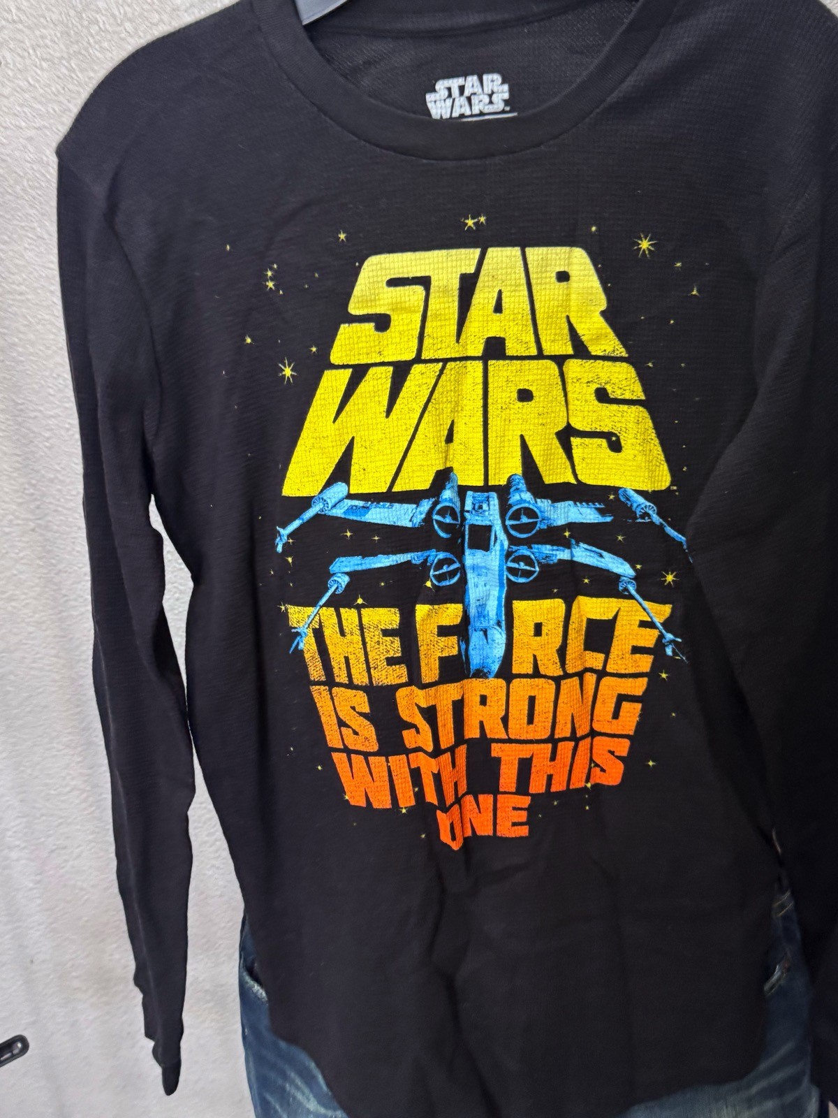 Star Wars The Force Is Striong With This One LONG SLEEVE SHIRT SmalL S gallery