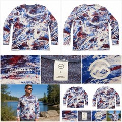 Magellan Outdoors Shirt Mens Large Fishing Performance Long Sleeve USA Camo