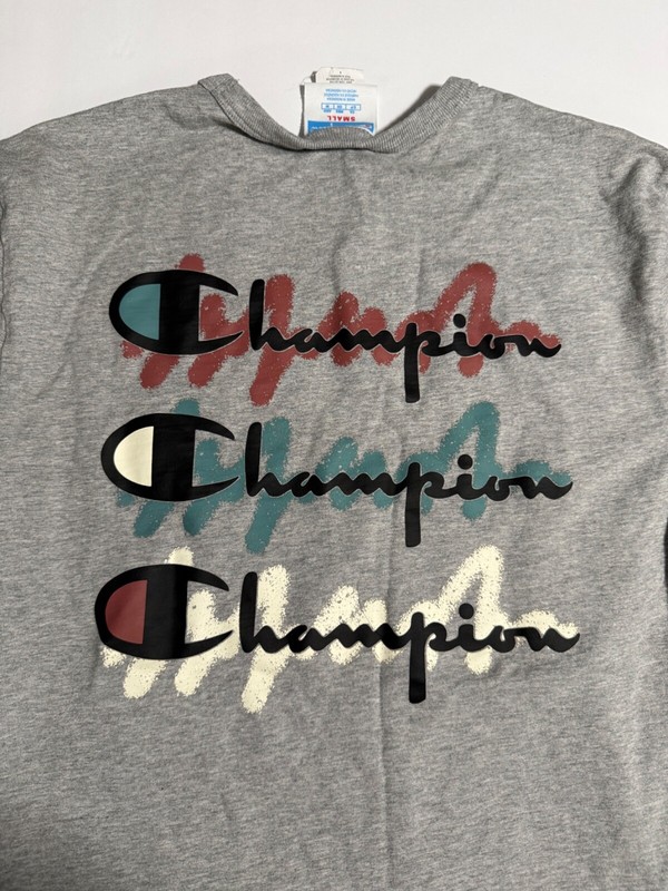 Vintage Champion Oxford Heather Gray Mens T-Shirt M Cotton/Polyester Small gallery