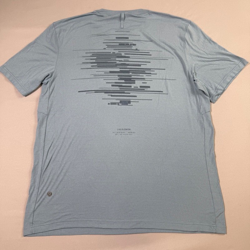Lululemon License To Train Shirt Mens Large Blue Short Sleeve Performance Gym gallery