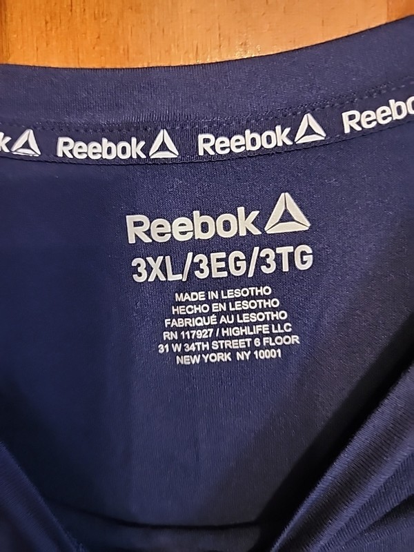 Reebok Delta Core Mens Long Sleeve T-Shirt Blue Size 3XL New gallery
