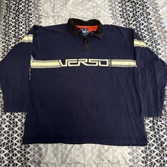 Super Rare Vintage Streetwear “VERSO USA” 1/4 zip Size XL Navy Blue 90s Y2k