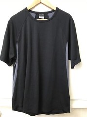 Nike Sphere Dry Black Gray Athletic Top Waffle Texture short sleeve Size M
