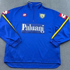 Chievo Verona 2003 2004 Track Top Jacket 1/4 Zip Mens XL LOTTO Blue Football