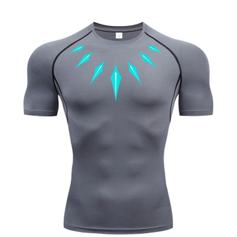 Anime Men's Compression Shirt Quick Dry Gym Running Athletic Fitness Tee Top gallery