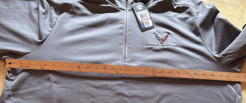 NWT Under Armour Official Corvette 1/4 Zip Pullover Mens 3XL Gray Loose Lined gallery