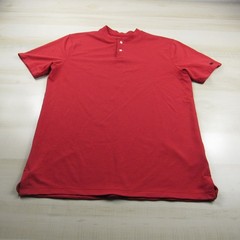 Nike Tiger Woods Shirt Mens Medium Red Aeroreact Golf Performance Drifit Henley