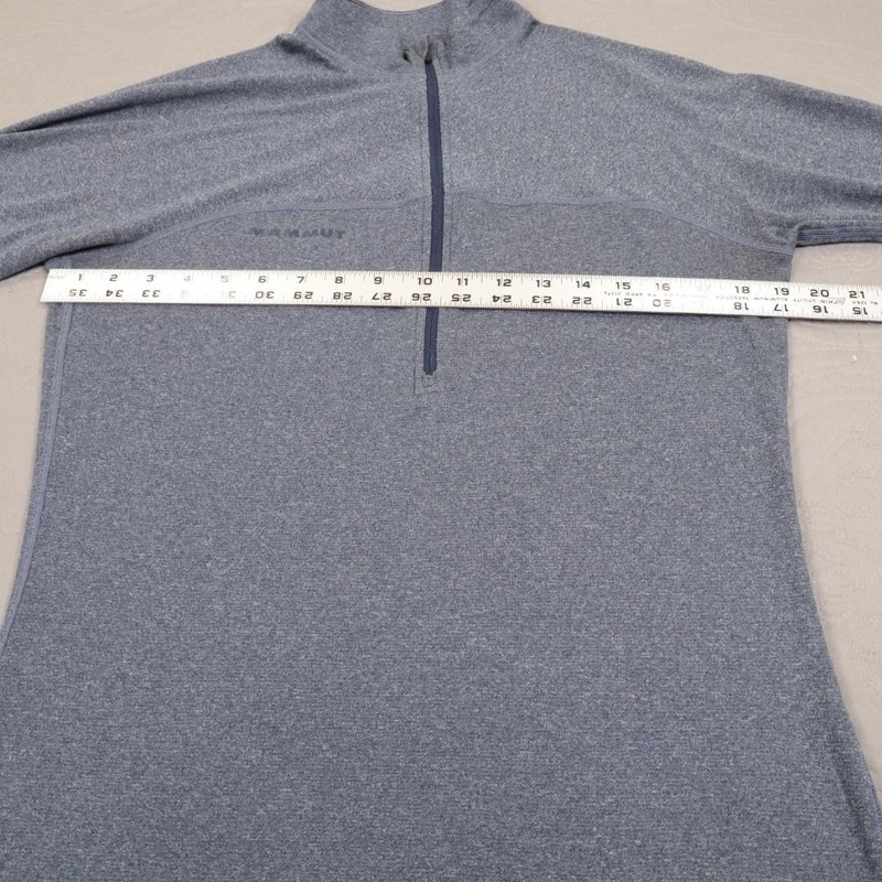 Mammut 1/4 Zip Pullover Mens Medium Blue Polartec Long Sleeve Performance gallery