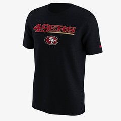 NWT Nike NFL 49ers Lockup Cotton Short Sleeve Shirt M Black AO5413