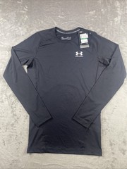 Under Armour HeatGear Compression Long Sleeve Black Shirt Size L 1361524 NWT