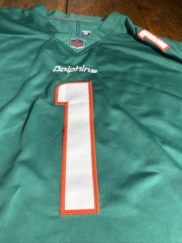 NIKE TEAM NFL MIAMI DOLPHINS#1 TUA TAGOVAILOA On The Field￼5XL JERSEY gallery