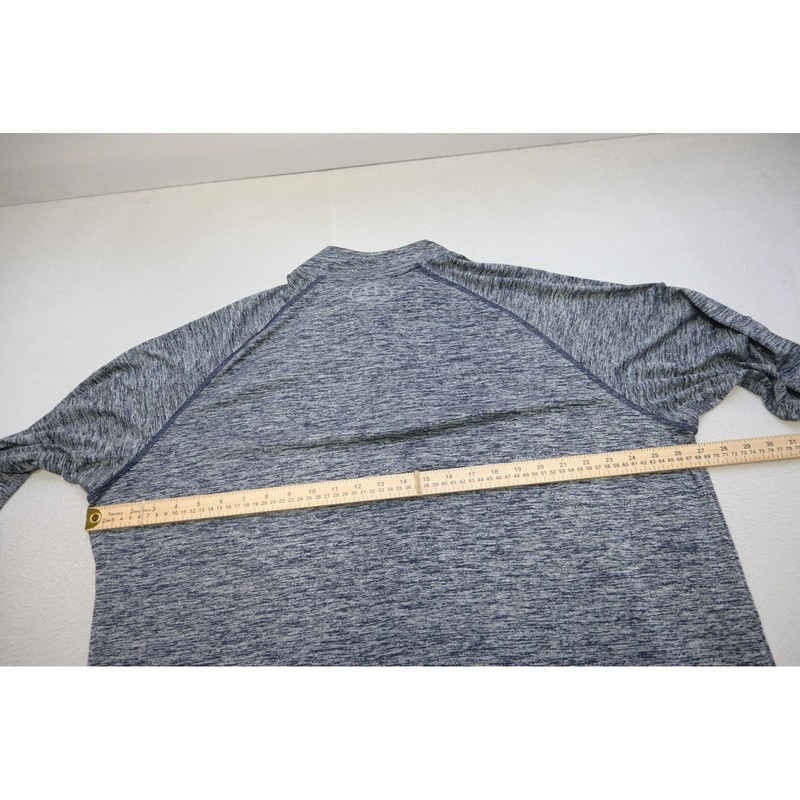Under Armour Pullover 1/4 Zip Jacket Mens 3XL Blue Gray Marled HeatGear EUC gallery