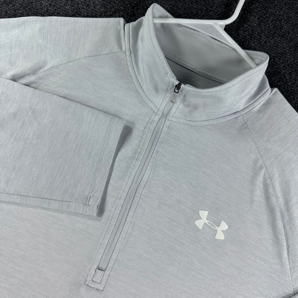 Under Armour Quarter Zip Mens XL Extra Large Grey 1328495 Pullover Activewear