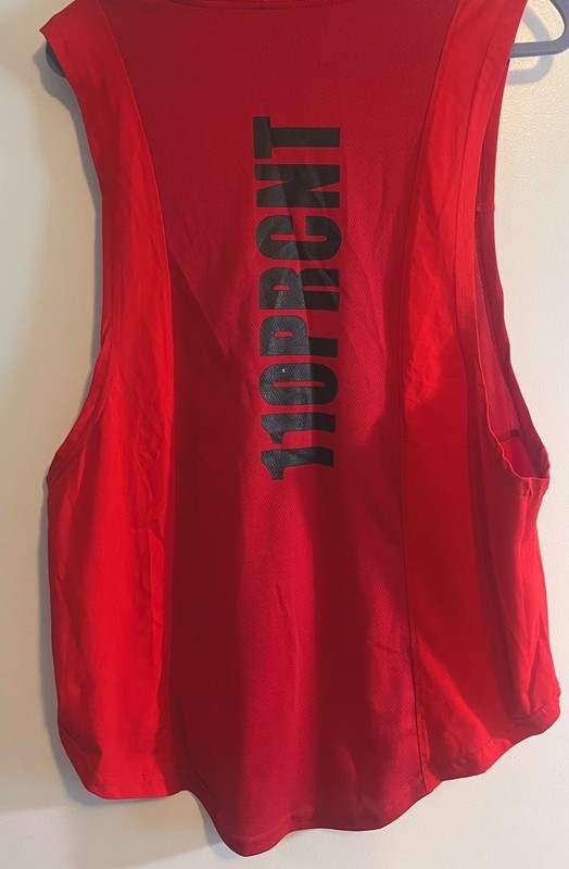 K2 PAIZH Men's Sleeveless Hooded Tank Drawstring Mesh Red/Black XL gallery