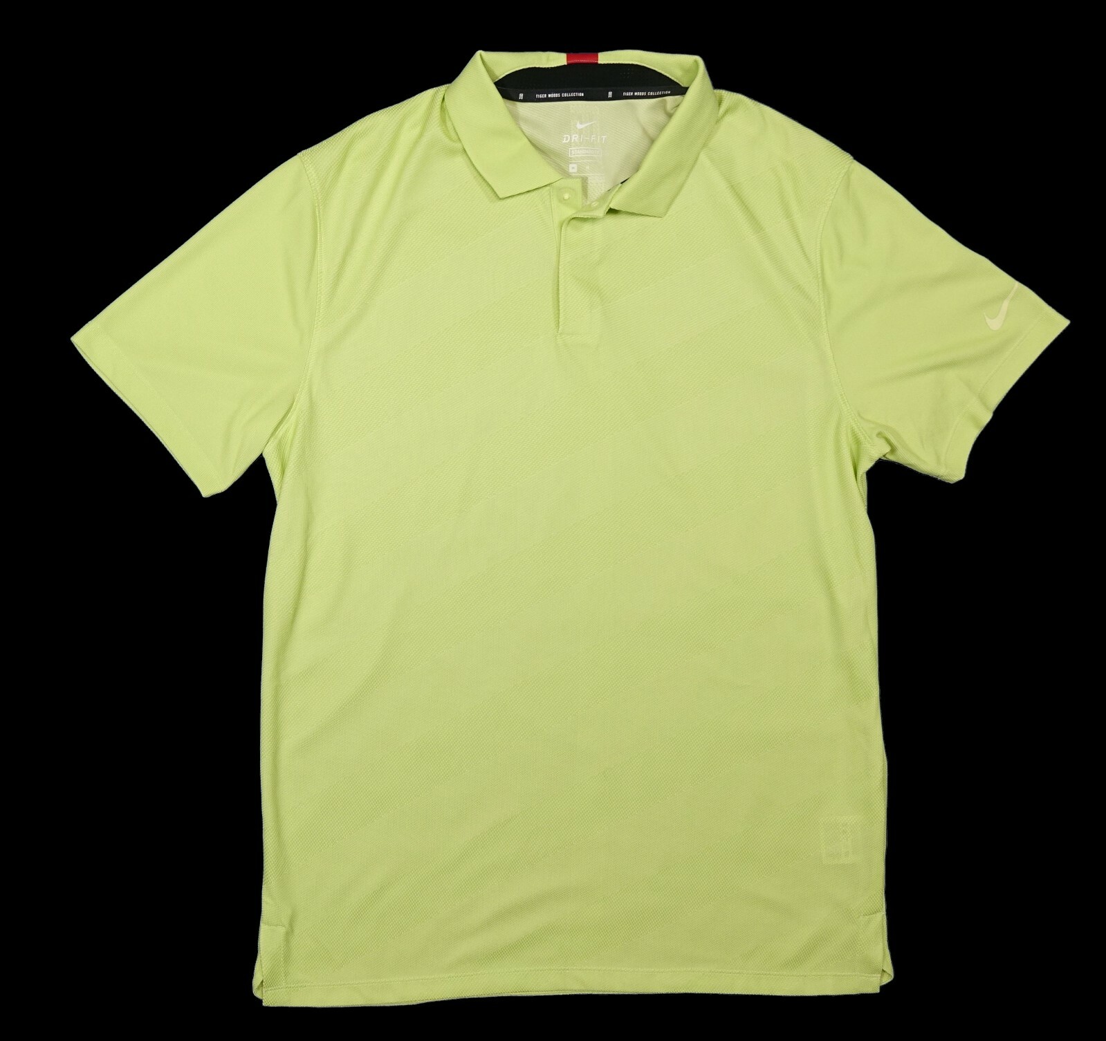 Nike Tiger Woods Collection Striped Golf Polo Shirt Lime Green CK6313 Medium gallery