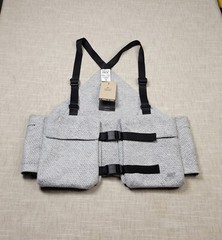 NIKE Forward Tech Pack Utility Vest XXS/XS Mens Gray Black Gilet Oversized Fit