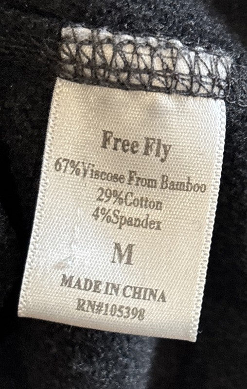 Free Fly Mens 1/4 Zip Pullover Gray Bamboo Heritage Performance Fleece Stretch M gallery