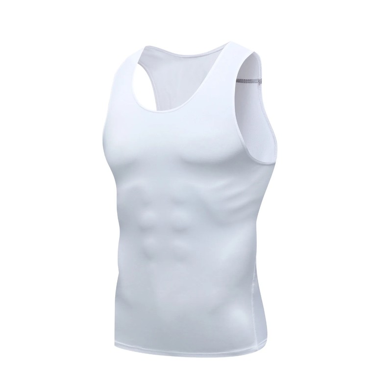 Ionic Shaping Vest For Men Ice-Silk Slimming Vest Body Shaper Compression Shirts gallery