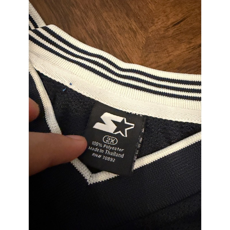 Starter Mens V-Neck Mesh Athletic Jersey Shirt Navy Blue Size 2XL RN70892 gallery
