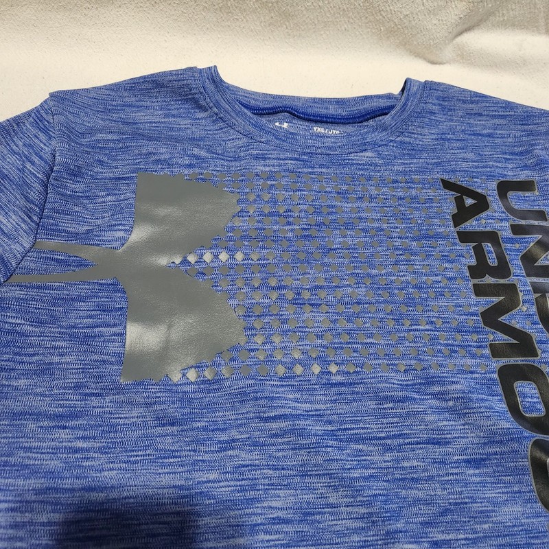 UNDER ARMOUR Heat Gear Armour Ventilated Compression T-Shirt Blue Size YXL gallery