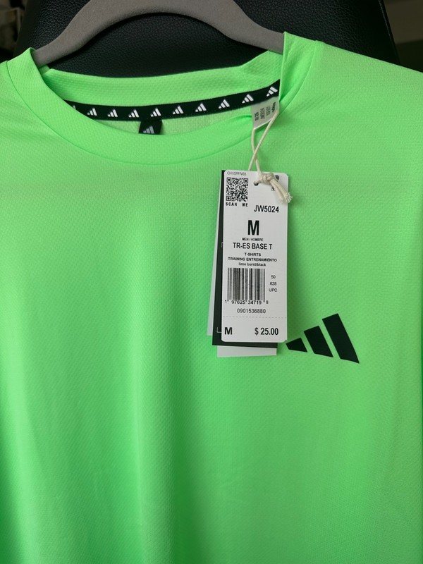 Men's adidas Train Essentials Training Tee - lime burst / black gallery