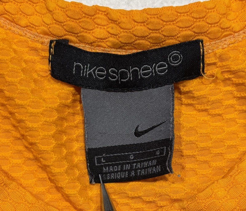 Nike Sphere Activewear Pullover Short Sleeve Thermal Knit Shirt Mens L Orange gallery