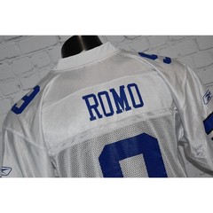 Tony Romo Reebok Football Jersey Mens Size Medium 2XL Dallas Cowboys # 9 White