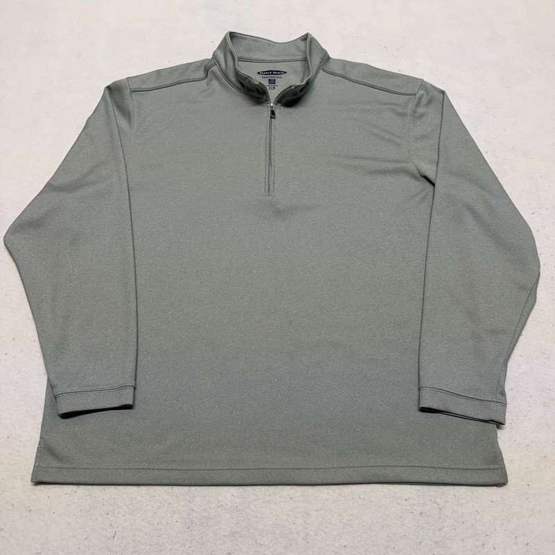Pebble Beach Performance Quarter Zip Pullover Men's Gray Long Sleeve XXL gallery