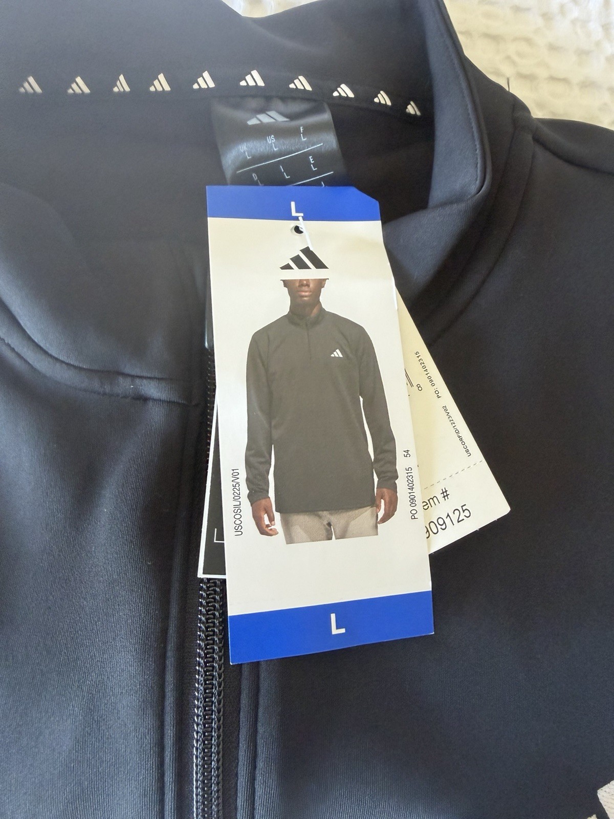 Adidas Men’s Quarter Zip Pullover Black Large | Athletic Golf Style Activewear gallery