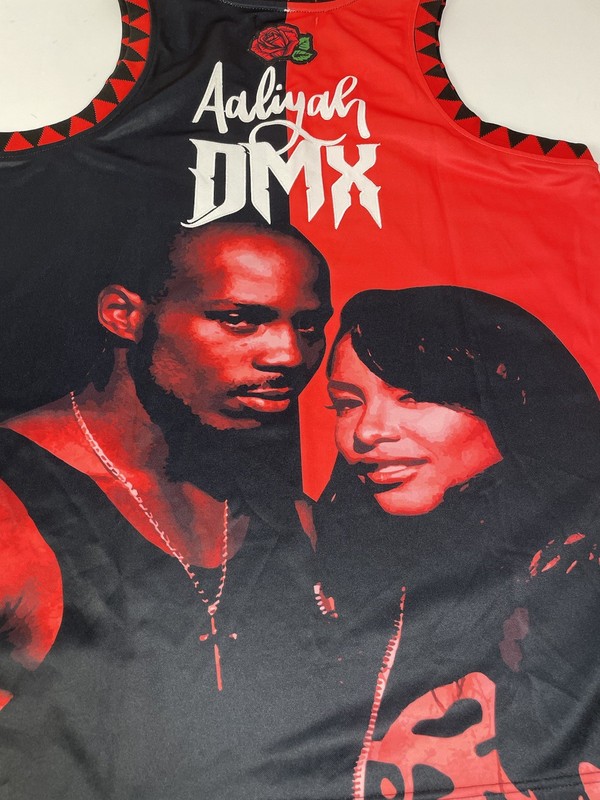 DMX Ruff Ryders Red Headgear Classics Basketball Jersey Tank Aaliyah Mens Size M gallery