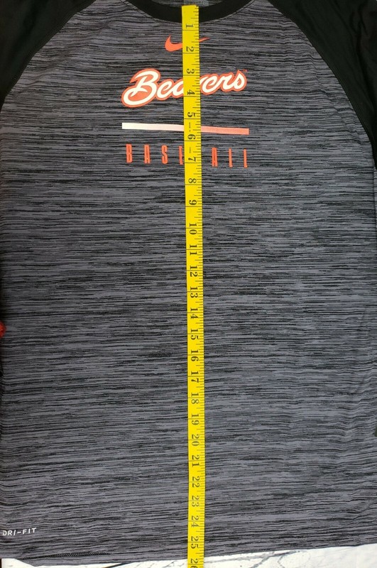 Nike Grey OSU Beavers Baseball 3/4 Sleeve Raglan Shirt - Mens Size L CQ2035-010 gallery
