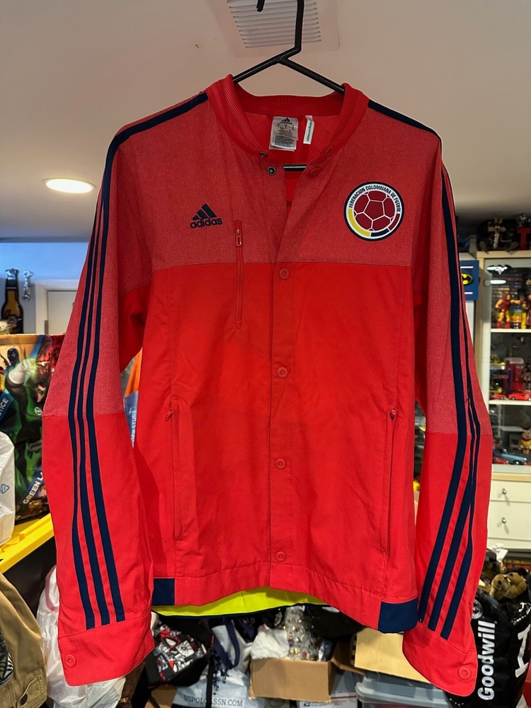 Adidas FCF Colombia Anthem Futbol Soccer Jacket Small Federacion Colombiana