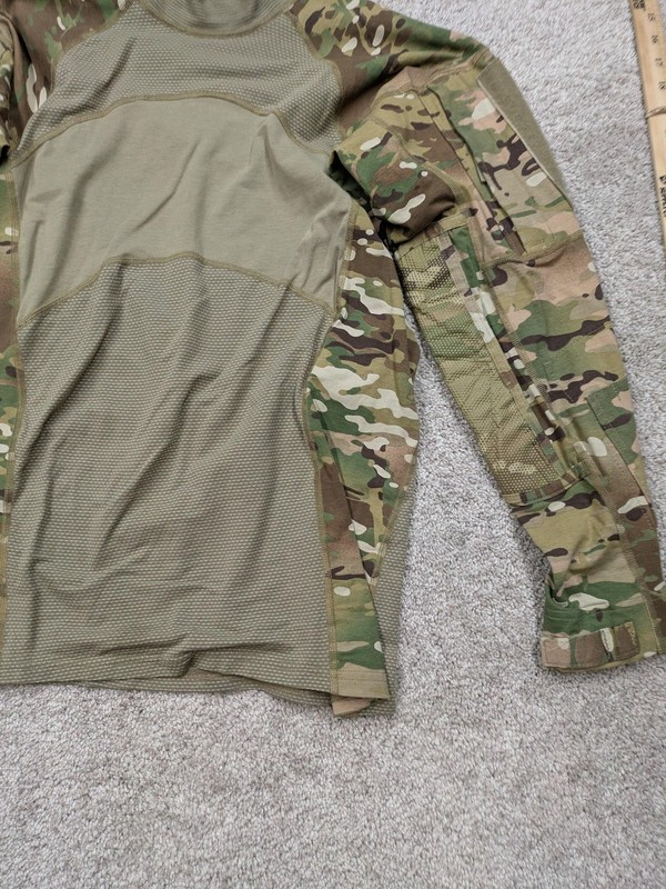 US Army Combat Shirt Mens Medium Camo Flame Resistant Long Sleeve Made USA gallery