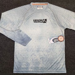 Hook & Tackle Mens Medium Blue Scaly Loose Performance Top Quick Dry UV Block